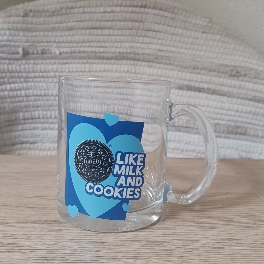 Oreo Cookie Glass Mug Like Milk and Cookies Collectable Dunking Milk Cup 2022